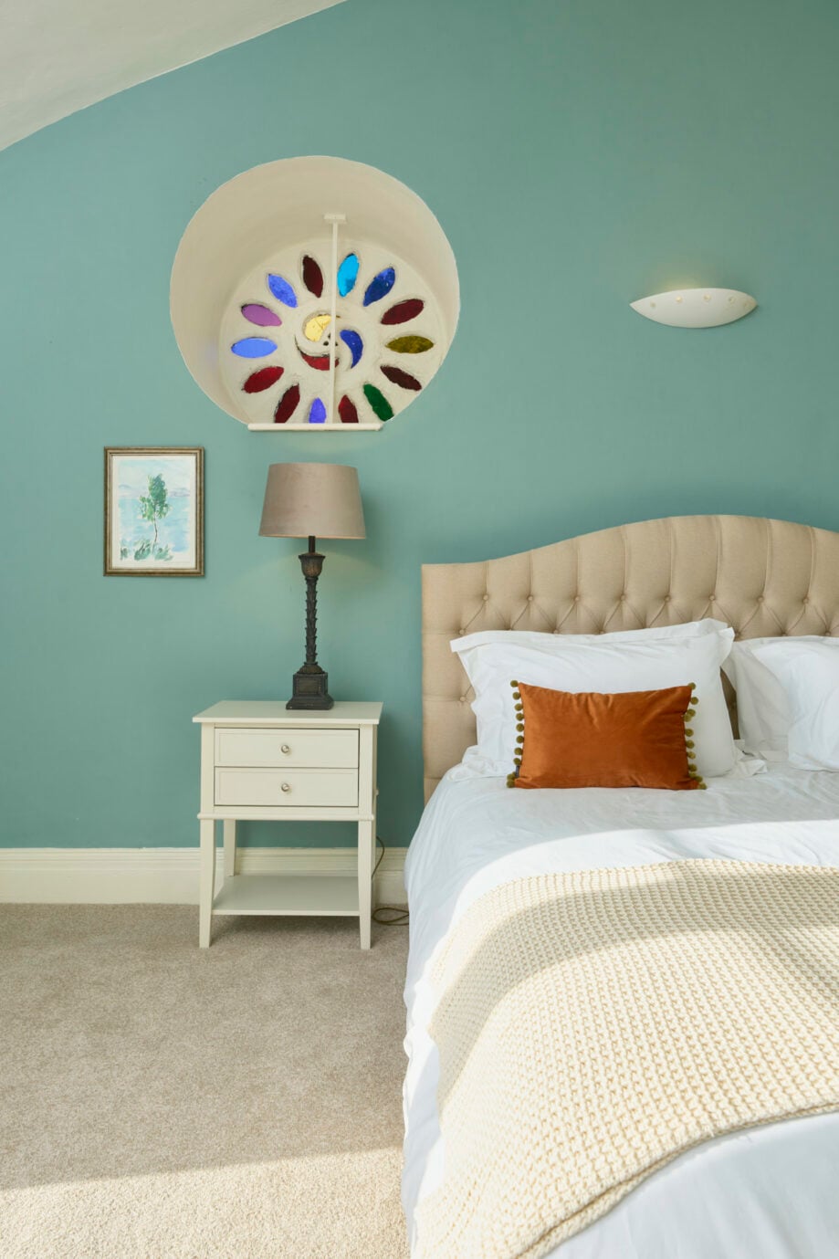 Bedroom photographed at Rockhill in Thurlestone