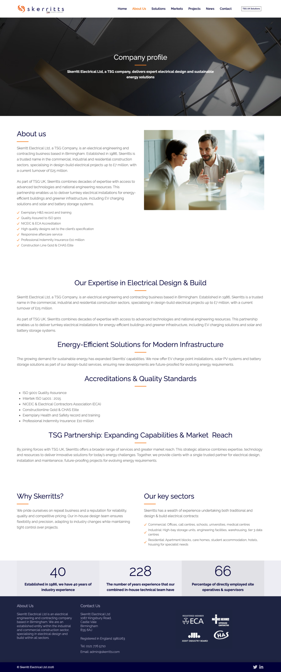 Screenshot for Skerritt Electrical