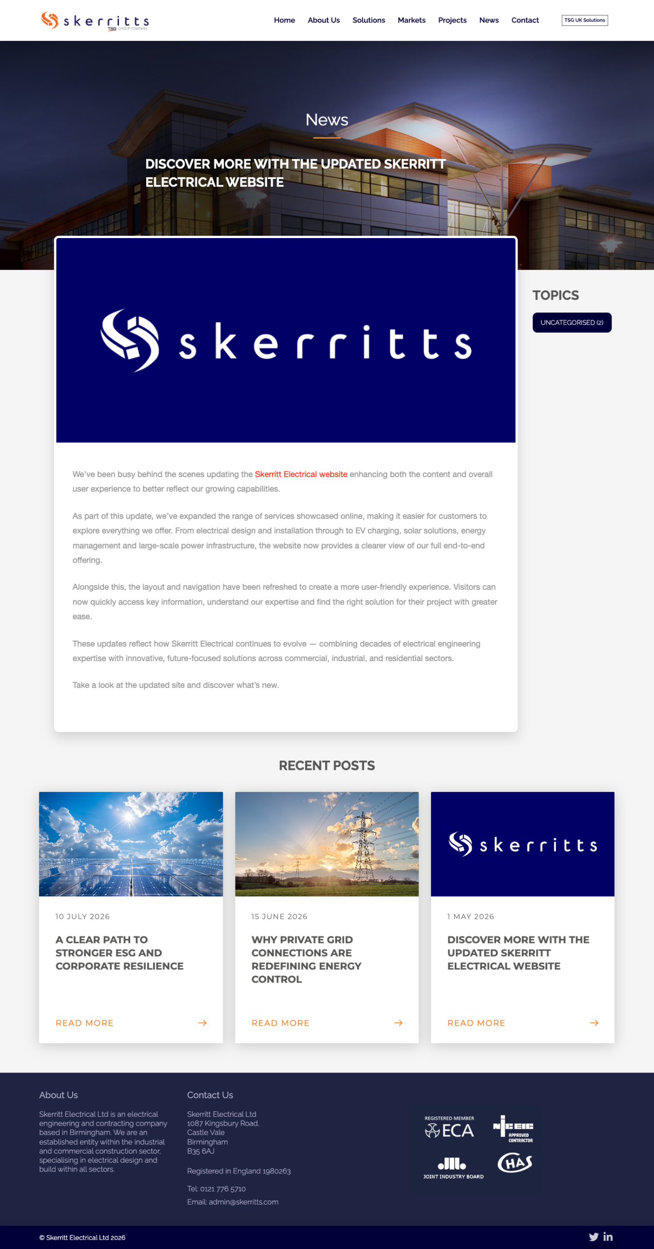 Screenshot for Skerritt Electrical
