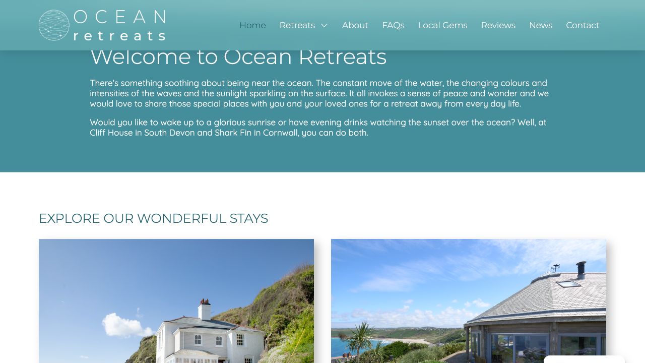 Screenshot for Ocean Retreats