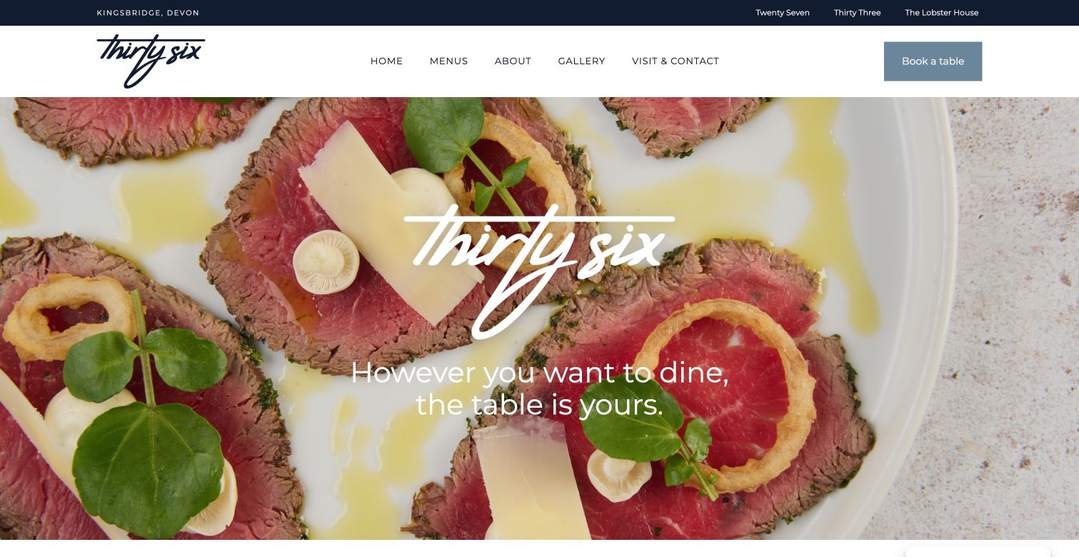 Website Design for Thirty Six